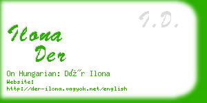 ilona der business card